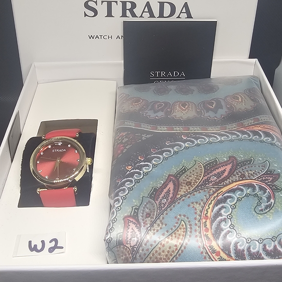 Strada Stylish Pink Watch and Scarf Set..BRAND NEW W2 - Picture 1 of 5